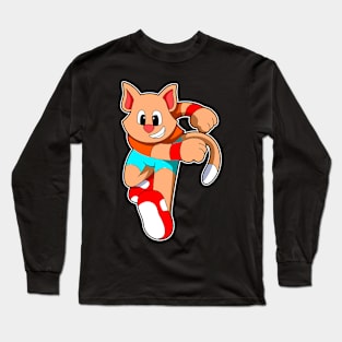 Cat at Fitness - Jogging Long Sleeve T-Shirt